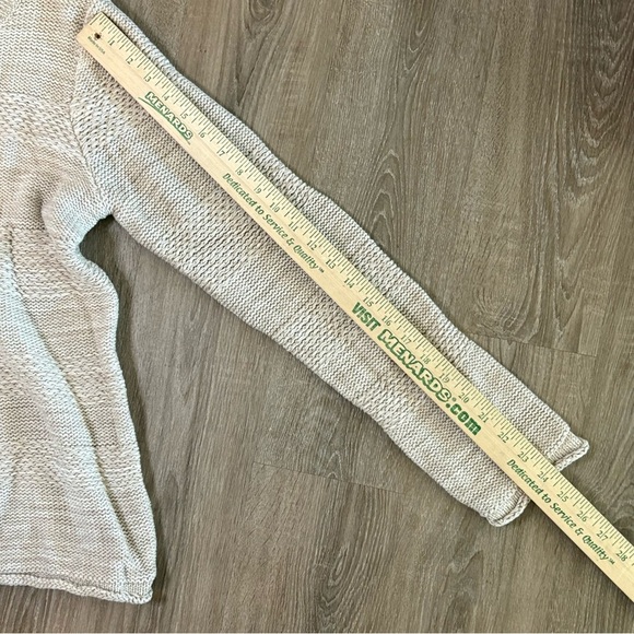 Coldwater Creek Sweater Beige Striped Sz M (10-12) 100% Cotton Old Money Classic - Picture 3 of 8